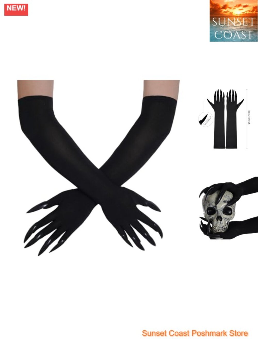 Cat Claw Gloves Elbow Length Long Nail Costume Accessory